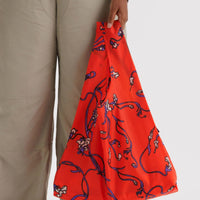Standard Baggu Reusable Bag - Red Snapdragon