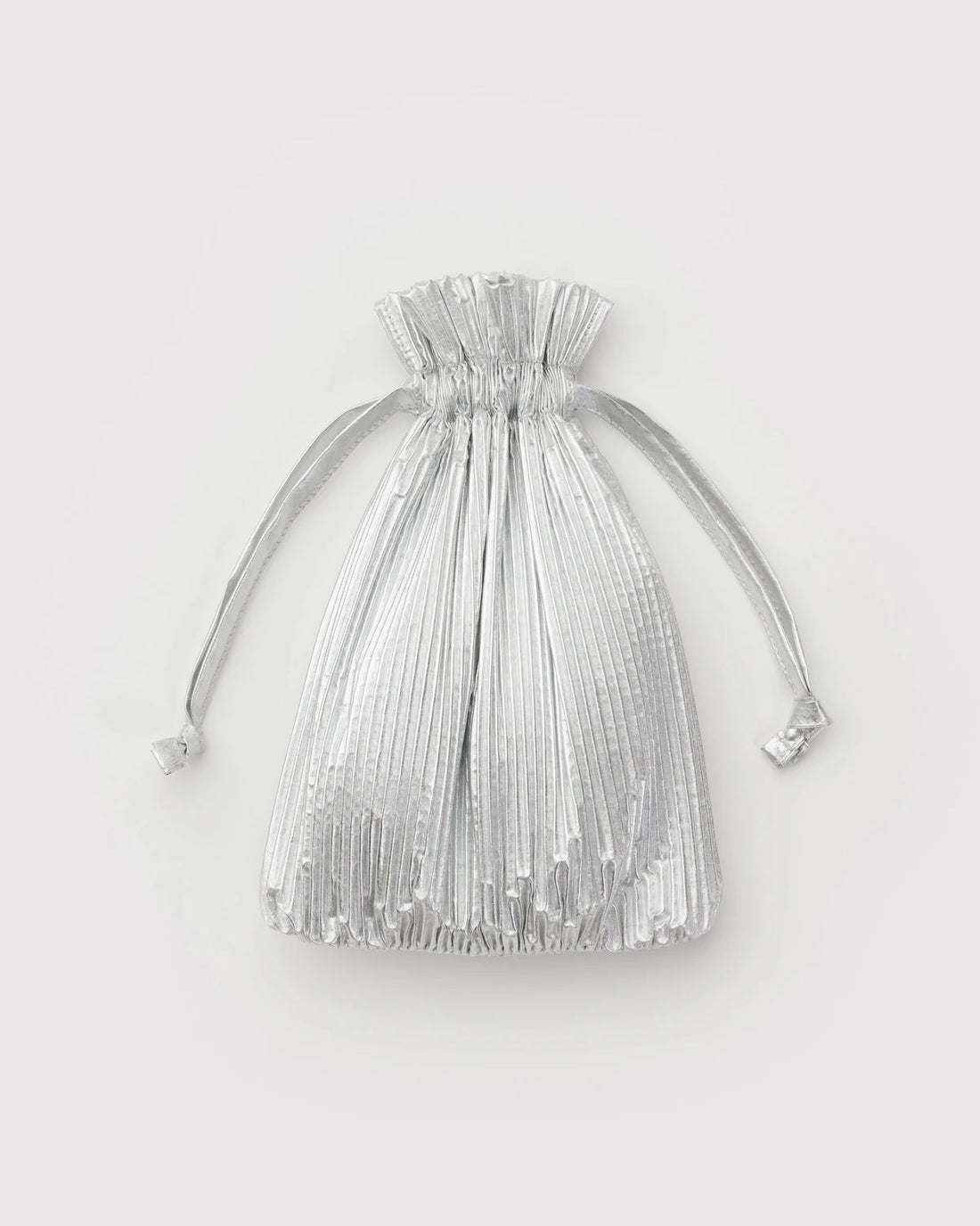Pleated Baggu Reusable Bag - Chrome Metallic