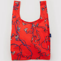 Standard Baggu Reusable Bag - Red Snapdragon