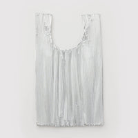Pleated Baggu Reusable Bag - Chrome Metallic