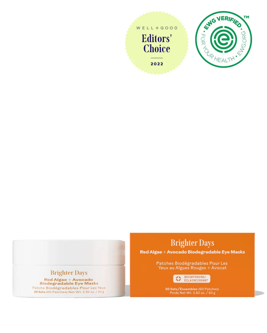 Brighter Days Red Algae + Avocado Biodegradable Eye Masks