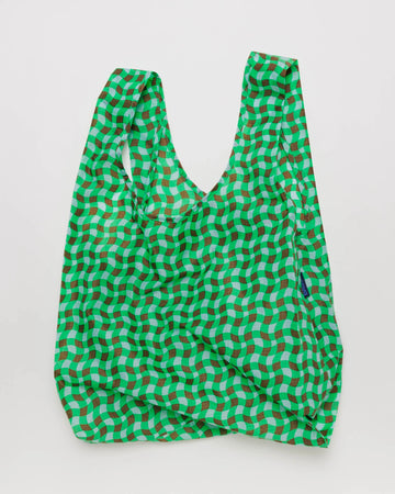 Baggu Reusable Bag - Wavy Gingham Green