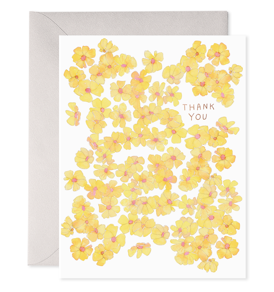 Yellow Flowers | Thank You Greeting Card