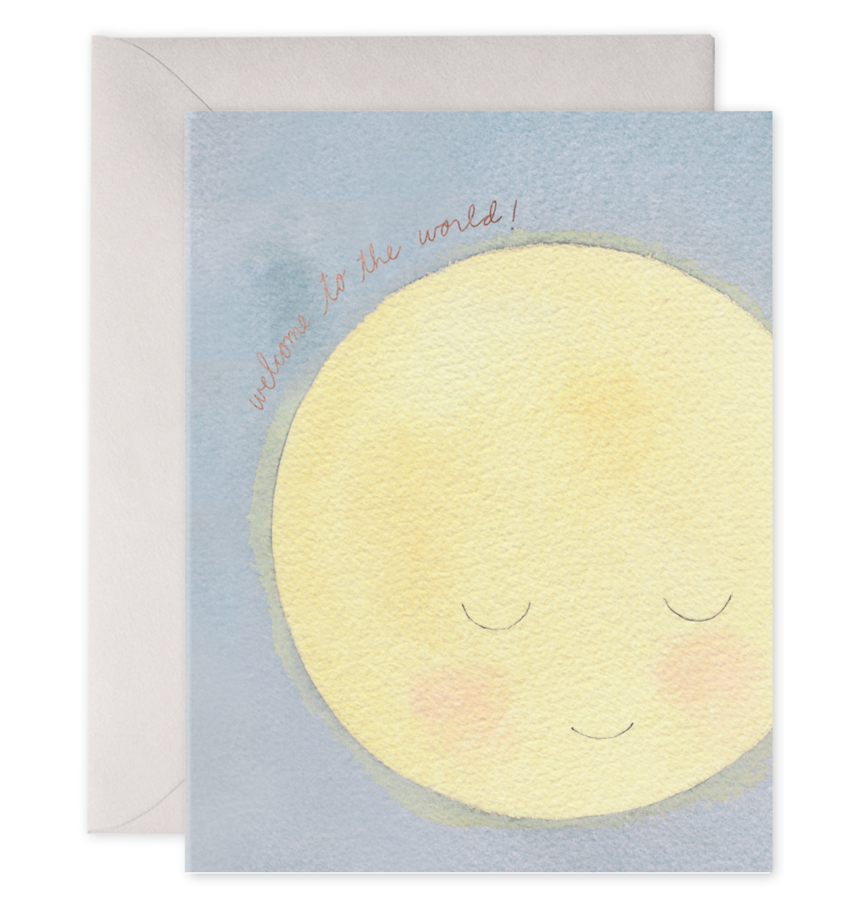 Baby Moon | New Baby Shower Greeting Card