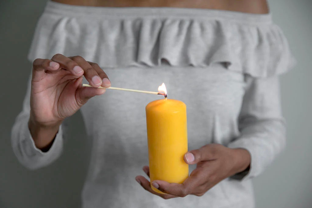 Five Inch Pillar Beeswax Candle