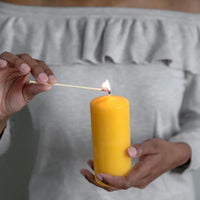 Five Inch Pillar Beeswax Candle