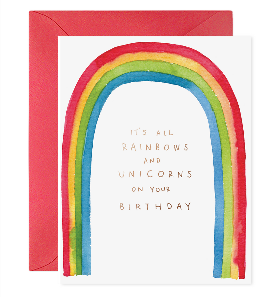 Rainbows & Unicorns | Birthday Greeting Card