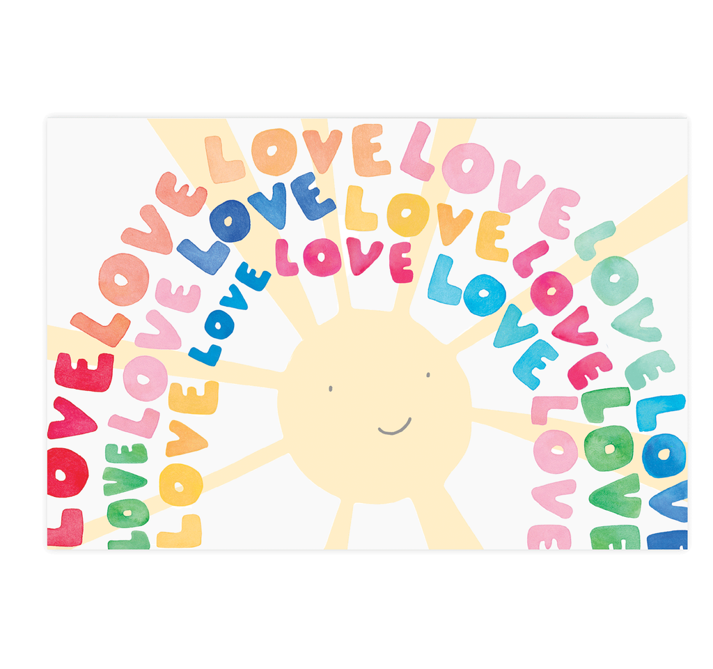 Love Rainbow Postcard Greeting Card