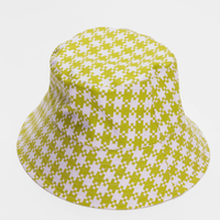Bucket Hat - Pink Pistachio Pixel Gingham