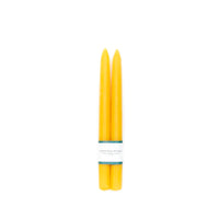 Hand Dipped Beeswax Taper Candle Pair 10 inch