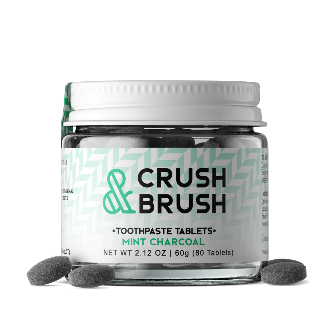Crush & Brush Toothpaste Tablets Mint Charcoal