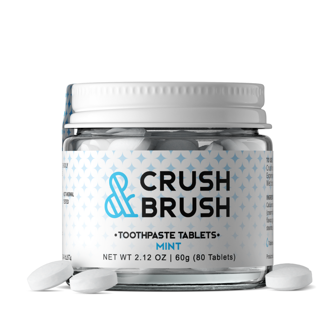 Mint Crush & Brush Toothpaste Tablets
