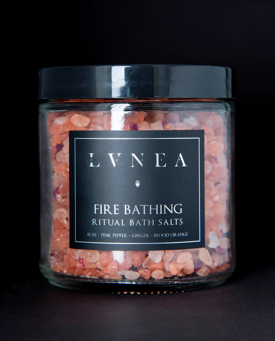FIRE BATHING Ritual Bath Salts - blood orange, rose, pink pepper, ginger