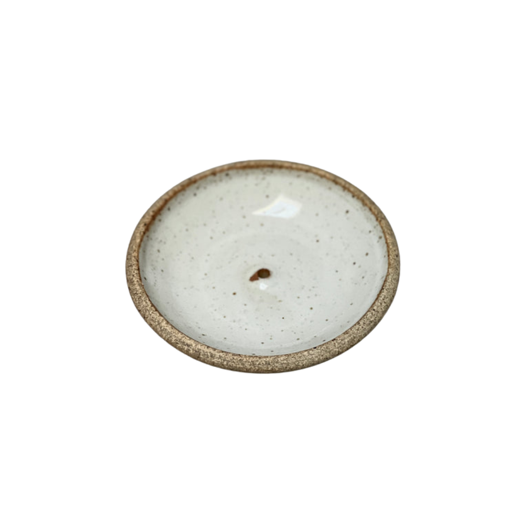 Stoneware Incense Burner - White