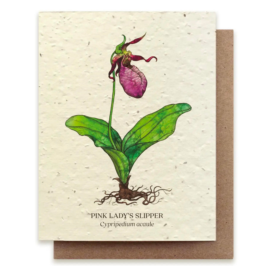 Lady's Slipper Plantable Wildflower Seed Card