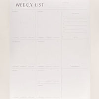 Weekly List Pad