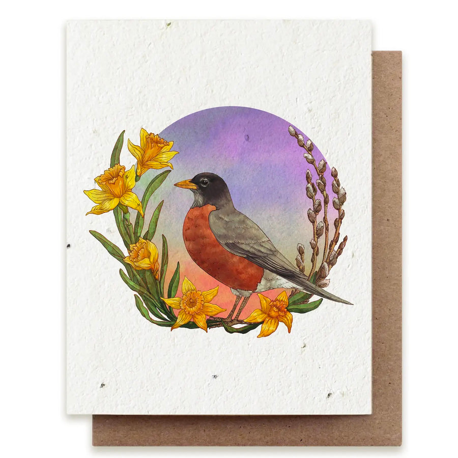 Spring Robin Plantable Herb Seed Card